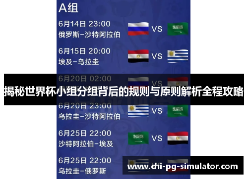 揭秘世界杯小组分组背后的规则与原则解析全程攻略